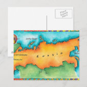 Postale Carte de la Russie (Devant / Derrière)
