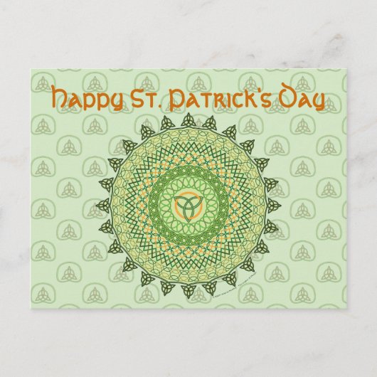 Postale Carte de la Saint-Patrick celtique (Devant)