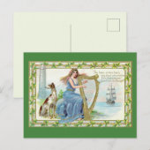 Postale Carte de la Saint-Patrick Erin Mavourneen (Devant / Derrière)