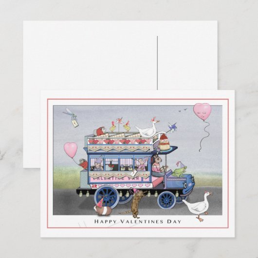 Postale Carte de la Saint-Valentin (Devant / Derrière)