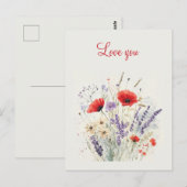 Postale Carte de la Saint-Valentin (Devant / Derrière)