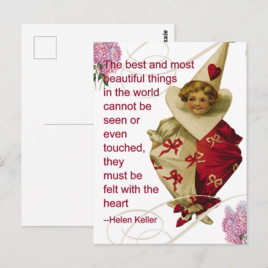 Postale Carte de la Saint-Valentin (Devant / Derrière)