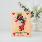 Postale Carte de la Saint-Valentin au vinaigre de chat rét (Debout devant)