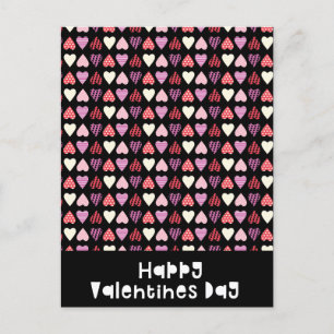 Postale Carte de la Saint-Valentin avec coeurs