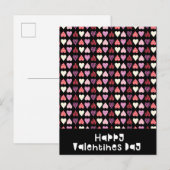 Postale Carte de la Saint-Valentin avec coeurs (Devant / Derrière)