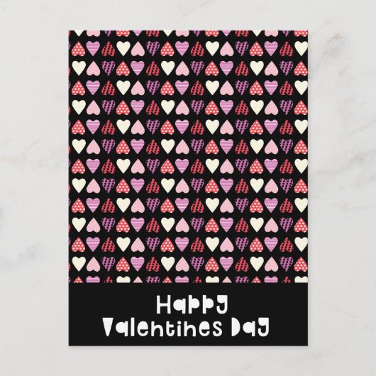 Postale Carte de la Saint-Valentin avec coeurs (Devant)