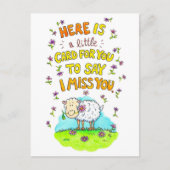 Postale Carte de la Saint-Valentin avec de mignons moutons (Devant)