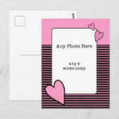 Postale Carte de la Saint-Valentin avec ma photo (Devant / Derrière)