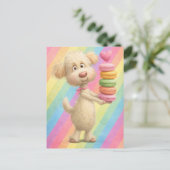 Postale Carte de la Saint-Valentin Caniche – Amour de chio (Debout devant)