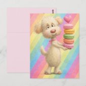Postale Carte de la Saint-Valentin Caniche – Amour de chio (Devant / Derrière)
