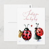 Postale Carte de la Saint Valentin de Ladybug (Devant / Derrière)