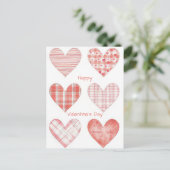 Postale Carte de la Saint-Valentin Design Cœurs Rouges (Debout devant)