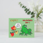 Postale Carte de la Saint-Valentin Grenouille Verte (Debout devant)