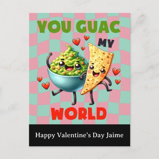 Postale Carte de la Saint-Valentin Groovy Nacho Cheese Gua (Devant)