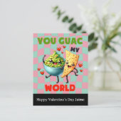 Postale Carte de la Saint-Valentin Groovy Nacho Cheese Gua (Debout devant)