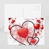 Postale Carte de la Saint-Valentin Joyeuse (Devant / Derrière)