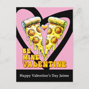 Postale Carte de la Saint-Valentin Pizza au Fromage