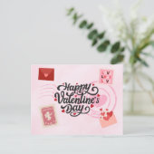 Postale Carte de la Saint-Valentin pour correspondant (Debout devant)