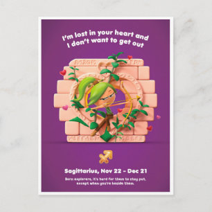 Postale Carte de la Saint-Valentin pour Sagittaire