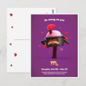 Postale Carte de la Saint-Valentin pour Scorpion (Devant / Derrière)