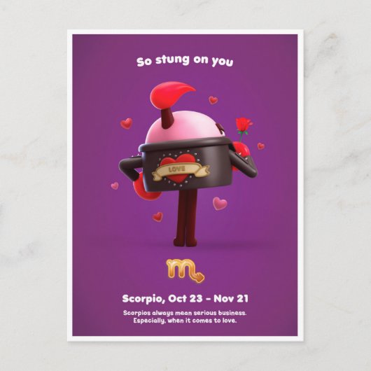 Postale Carte de la Saint-Valentin pour Scorpion (Devant)