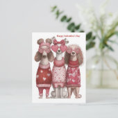 Postale Carte de la Saint-Valentin pullover coeurs de chie (Debout devant)