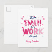 Postale Carte de la Saint-Valentin – Qu'il est doux de tra (Devant / Derrière)
