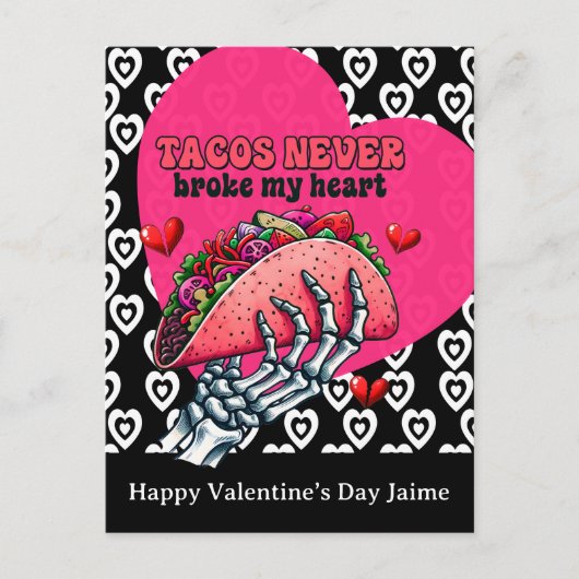 Postale Carte de la Saint-Valentin Taco Hearts (Devant)
