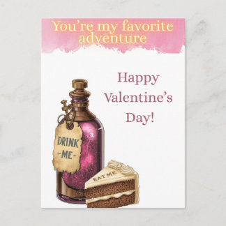 Postale Carte de la Saint-Valentin Wonderland - Aventure p