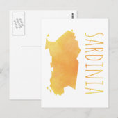 Postale Carte de la Sardaigne (Devant / Derrière)