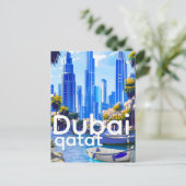 Postale Carte de la skyline de Dubaï, monuments modernes d (Debout devant)