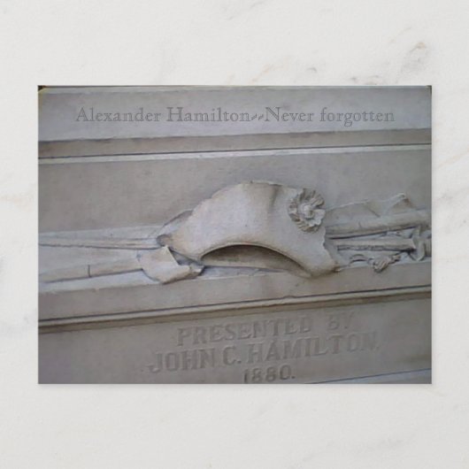 Postale Carte de la statue de Hamilton (Devant)