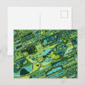 Postale Carte de la structure de la ville d'Amsterdam (Devant / Derrière)
