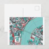 Postale Carte de la structure de Londres City (Devant / Derrière)