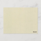 Postale Carte de la table n° 8 (Dos)