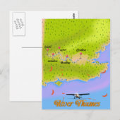 Postale Carte de la Tamise Londres Angleterre (Devant / Derrière)