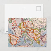 Postale Carte de la vieille Europe (Devant / Derrière)