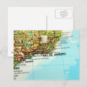 Postale Carte de la ville brésilienne de Rio de Janeiro (Devant / Derrière)