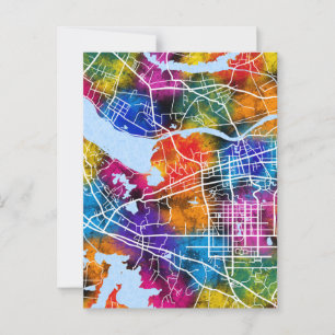 Postale Carte de la ville chinoise de Huainan