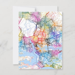 Postale Carte de la ville d'Abidjan Côte d'Ivoire