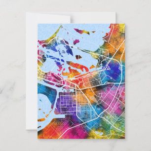 Postale Carte de la ville d'Abu Dhabi Émirats arabes unis