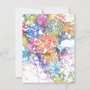 Postale Carte de la ville d'Addis-Abeba Éthiopie