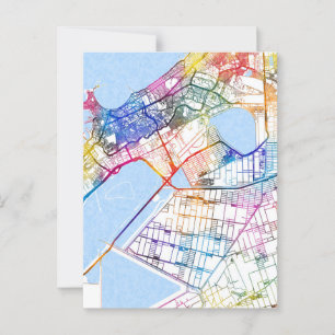 Postale Carte de la ville d'Alexandrie