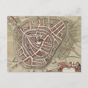 Postale Carte de la ville d'Amersfoort, de 1650