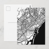 Postale Carte de la ville de Barcelone Espagne (Devant / Derrière)