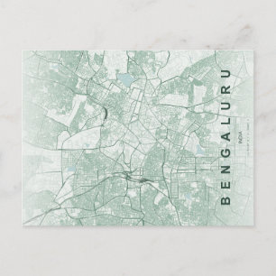 Postale Carte de la ville de Bengaluru en Inde, design min