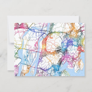 Postale Carte de la ville de Busan Corée du Sud