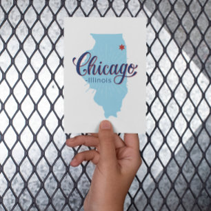 Postale Carte de la ville de Chicago Illinois Windy