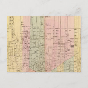 Postale Carte de la ville de Detroit
