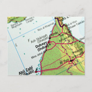 Postale Carte de la ville de Dubaï